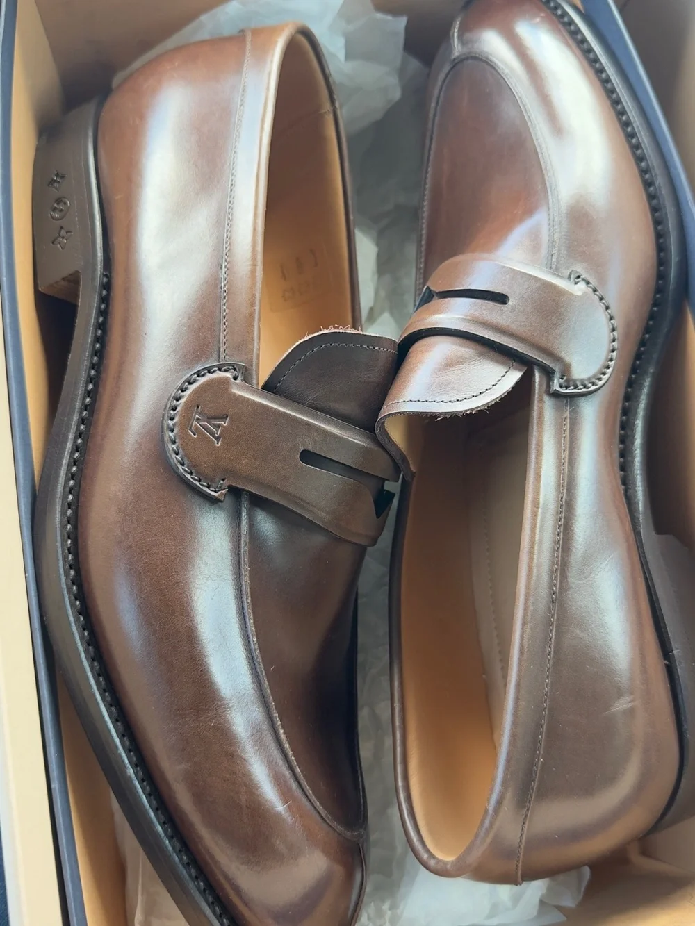 Men's Brown Leather Penny Loafers